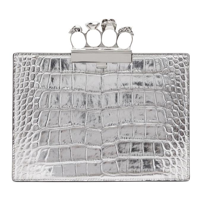 Alexander mcqueen discount four ring clutch