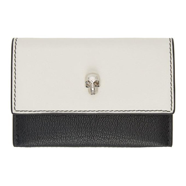 Alexander McQueen SSENSE Exclusive Off-White and Black Envelope Card Holder