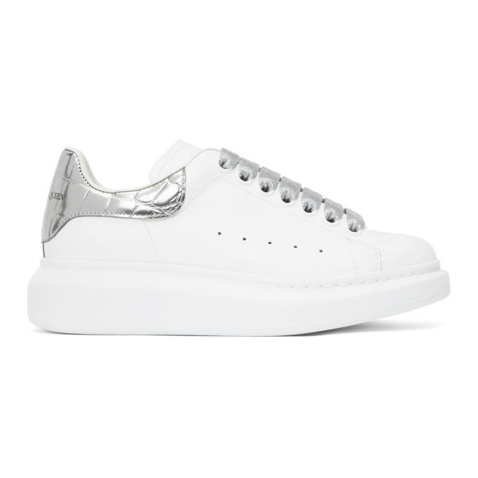 Alexander McQueen Oversized Men's White/Silver Sneakers New