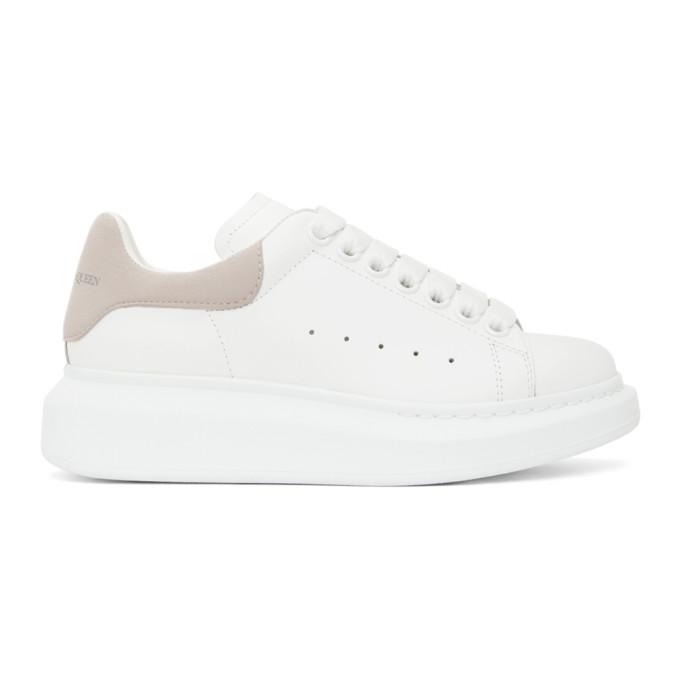 Alexander McQueen White and Pink Oversized Sneakers
