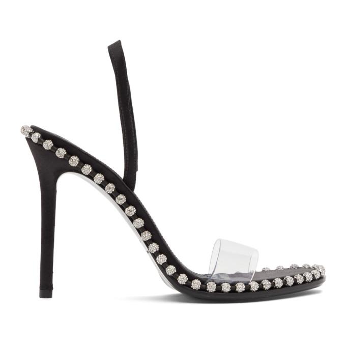 Alexander Wang Black Crystal Nova Heeled Sandals