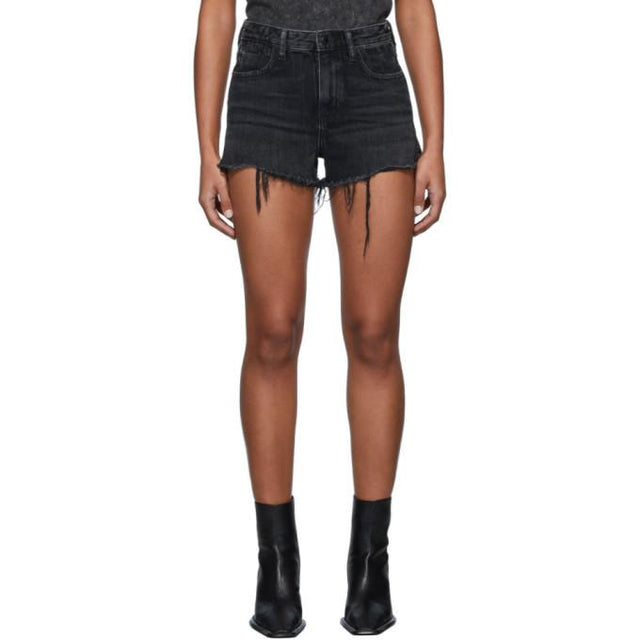 Alexander Wang Black Denim Bite Shorts