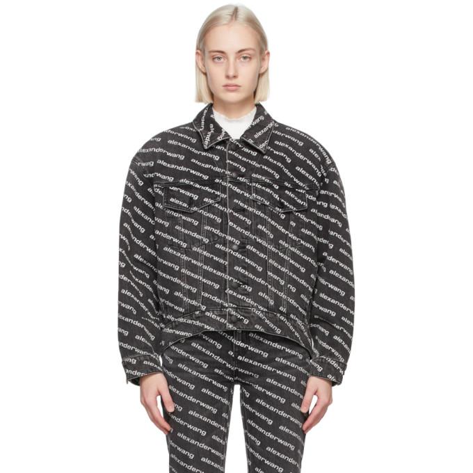 Alexander Wang Grey Denim Falling Back Jacket