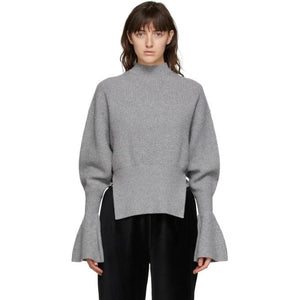 Alexander Wang Grey Engineered Rib Sweater