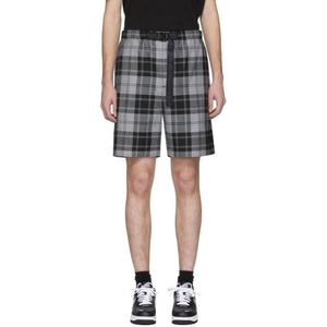 Alexander Wang Grey Tartan Shorts