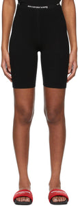 alexanderwang.t Black Logo Bike Shorts - alexanderwang.t shorts de vélo de logo noir - alexanderwang.t 검은 로고 자전거 반바지