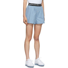 alexanderwang.t Blue Logo Boxer-Style Shorts