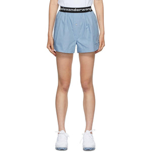 alexanderwang.t Blue Logo Boxer-Style Shorts
