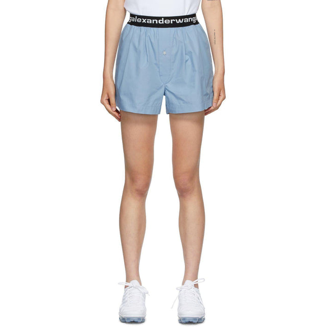 alexanderwang.t Blue Logo Boxer-Style Shorts