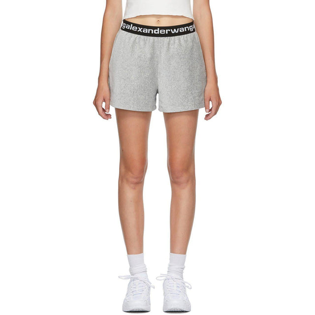 alexanderwang.t Grey Corduroy Logo Shorts