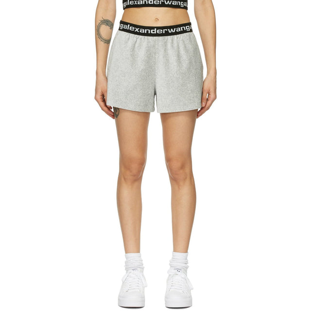 alexanderwang.t Grey Corduroy Shorts - alexanderwang.t short côtelé gris - Alexanderwang.t 그레이 코듀로이 반바지