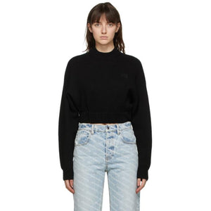 alexanderwang.t Black Wool Cropped Sweater