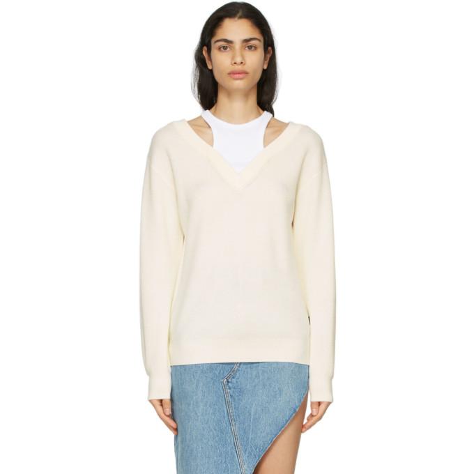 alexanderwang.t Off-White Classic Bi-Layer Sweater