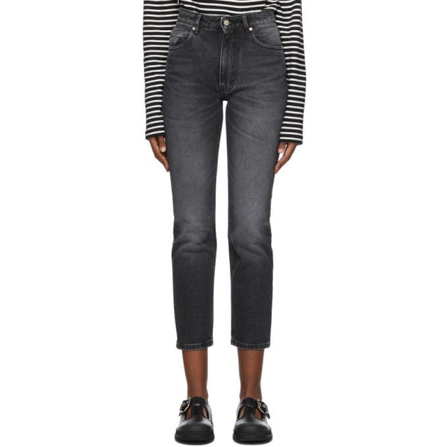 AMI Alexandre Mattiussi Black Classic Fit 5 Pockets Jeans
