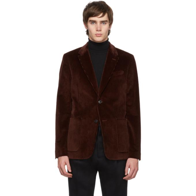 AMI Alexandre Mattiussi Brown Two-Button Patch Pockets Blazer