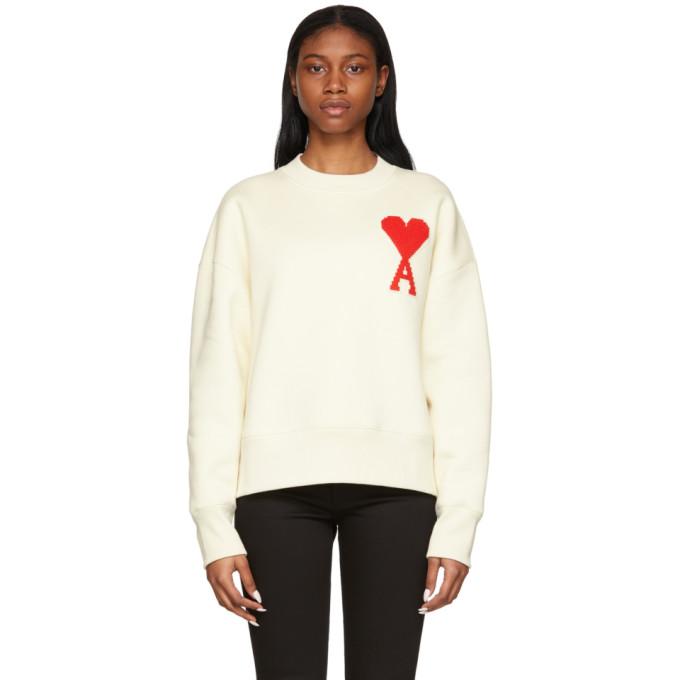 AMI Alexandre Mattiussi SSENSE Exclusive Off-White Ami De Coeur