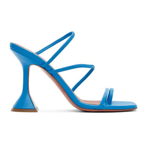 Amina Muaddi Blue Nappa Naima Heels