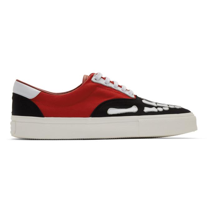 AMIRI Black and Red Skeleton Toe Sneakers – BlackSkinny