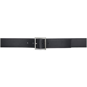 AMIRI Black and Silver Classic Belt