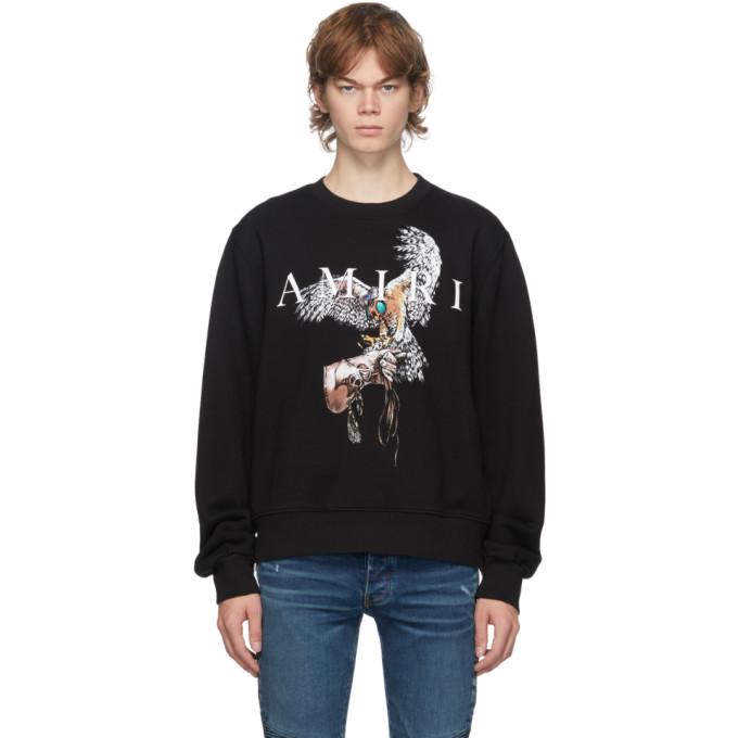 AMIRI Black Falcon Crewneck Sweatshirt