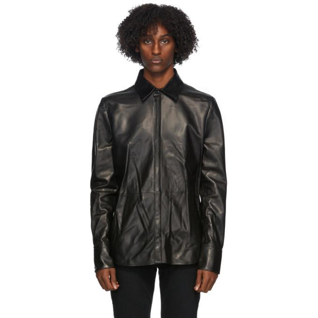 AMIRI Black Leather Shirt