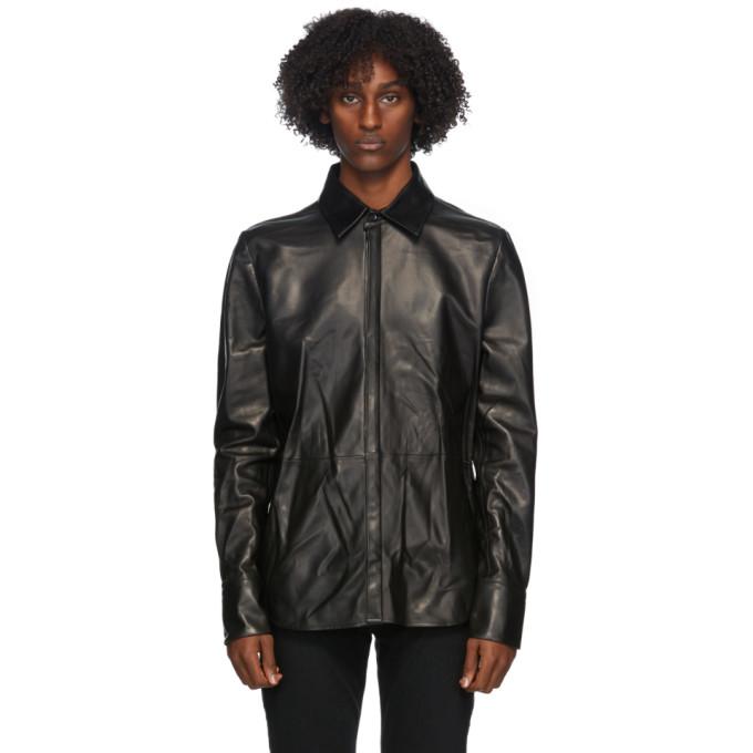 AMIRI Black Leather Shirt