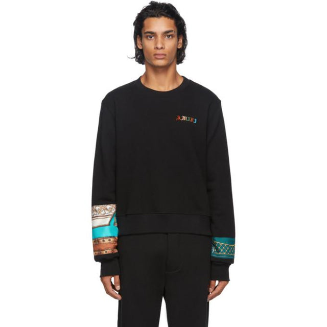 AMIRI Black Olde English Crew Sweatshirt