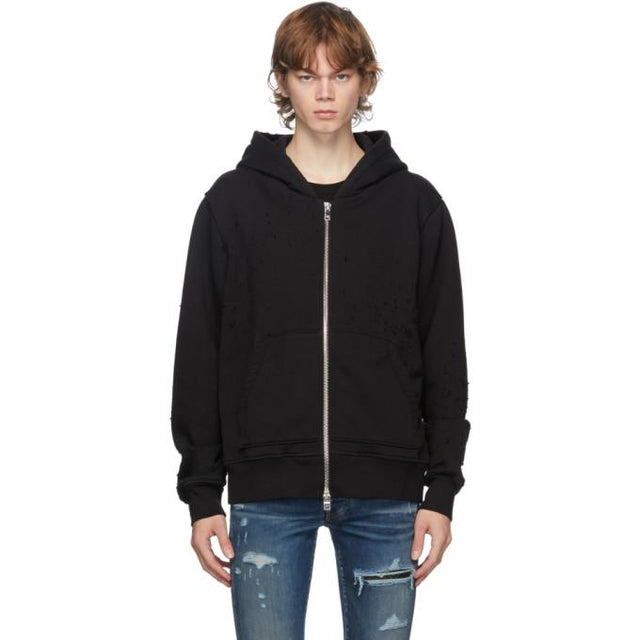 AMIRI Black Shotgun Zip Hoodie