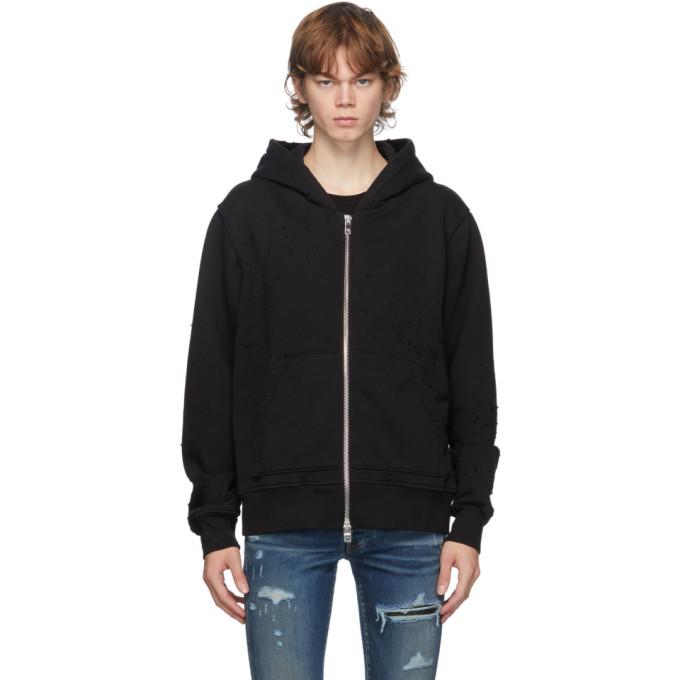 AMIRI Black Shotgun Zip Hoodie