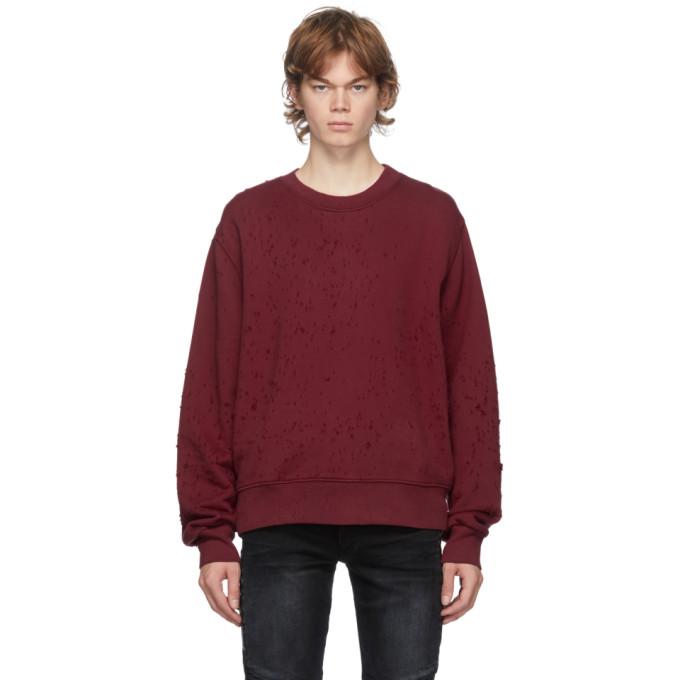 AMIRI Red Shotgun Crewneck Sweatshirt