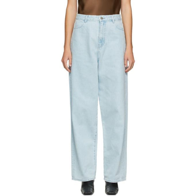 AMOMENTO Blue Denim Wide Jeans