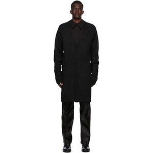 Ann Demeulemeester Black Alpaca Longline Cardigan