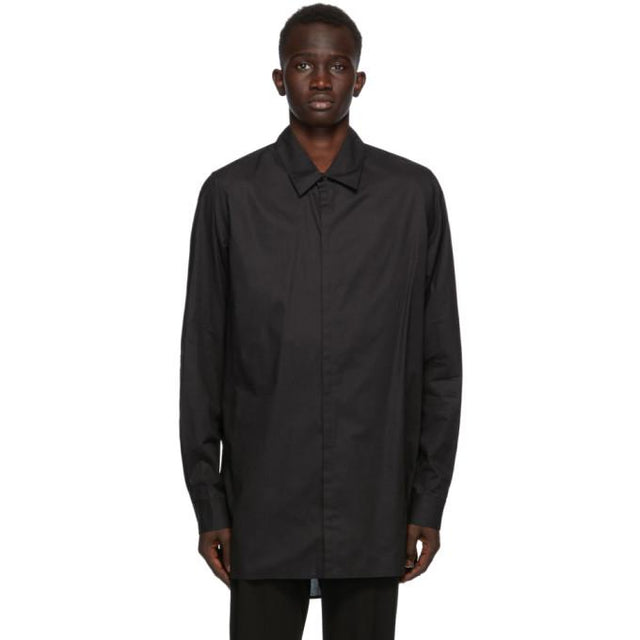 Ann Demeulemeester Black Cotton Button-Down Shirt