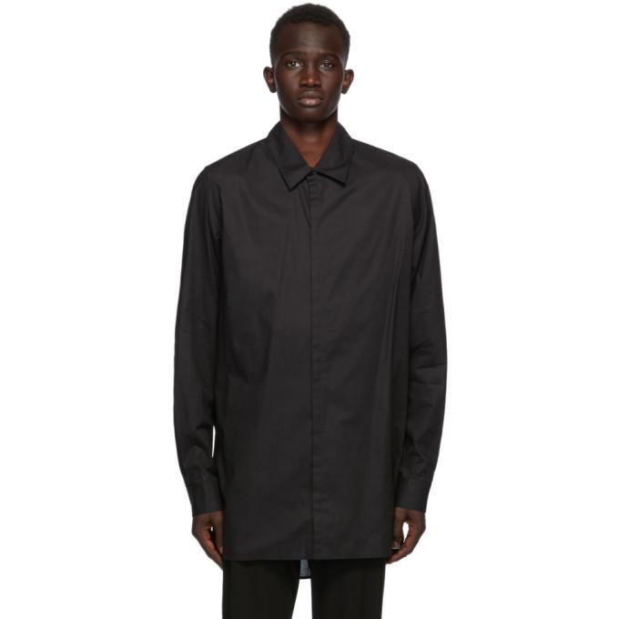 Ann Demeulemeester Black Cotton Button-Down Shirt