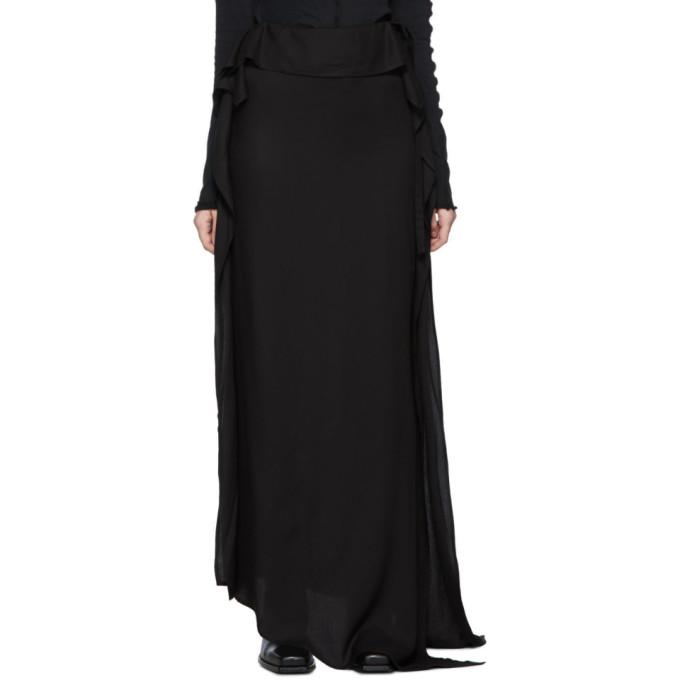 Ann Demeulemeester Black Side Tie Skirt