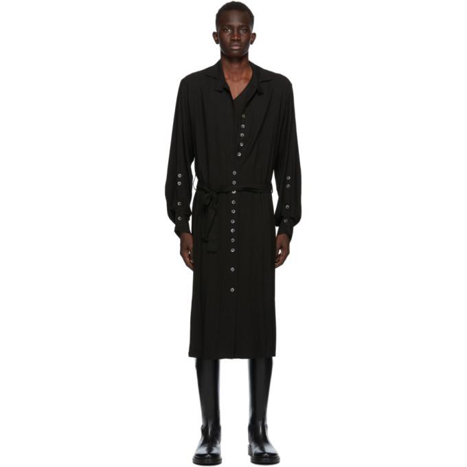 Ann Demeulemeester SSENSE Exclusive Black God of Wild Pippa Shirt Dress