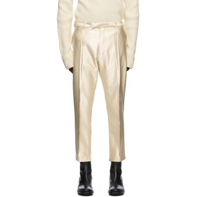 Ann Demeulemeester SSENSE Exclusive Off-White God of Wild Shiny Trousers