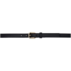 A.P.C. Black Leather Rosette Belt