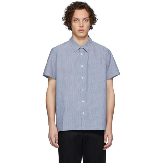 A.P.C. Blue Bruce Short Sleeve Shirt