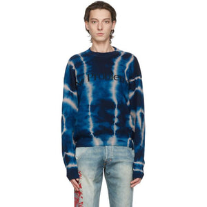 Aries Blue and Beige Merino No Problemo Sweater