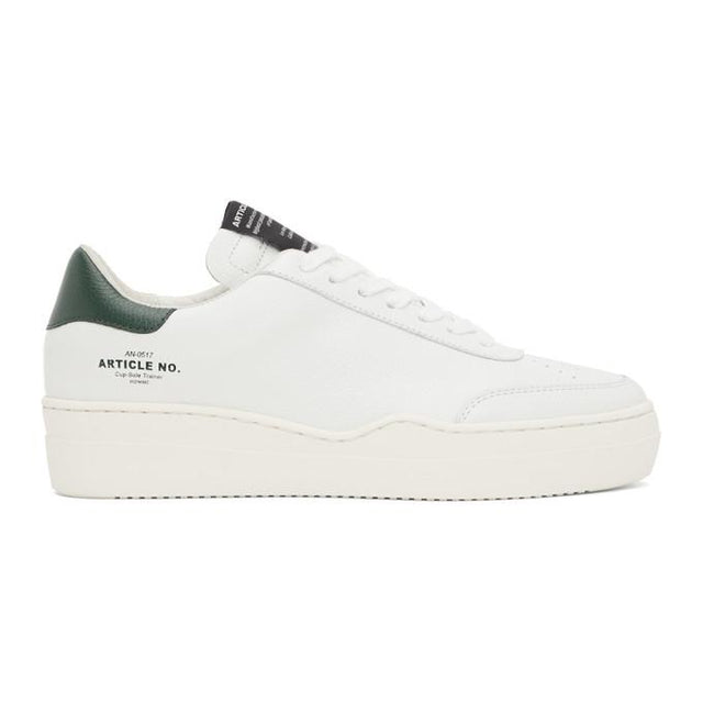 Article No. White and Green 0517 Low-Top Sneakers