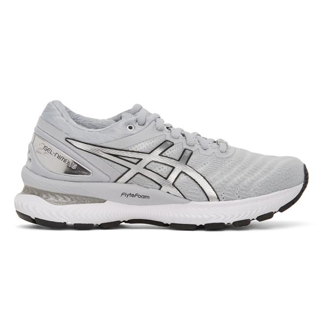 Asics Grey and Silver GEL-Nimbus 22 Platinum Sneakers
