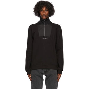 Axel Arigato Black Monogram Half-Zip Sweatshirt