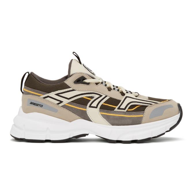 Axel Arigato Grey and Taupe Marathon R-Trail Sneakers