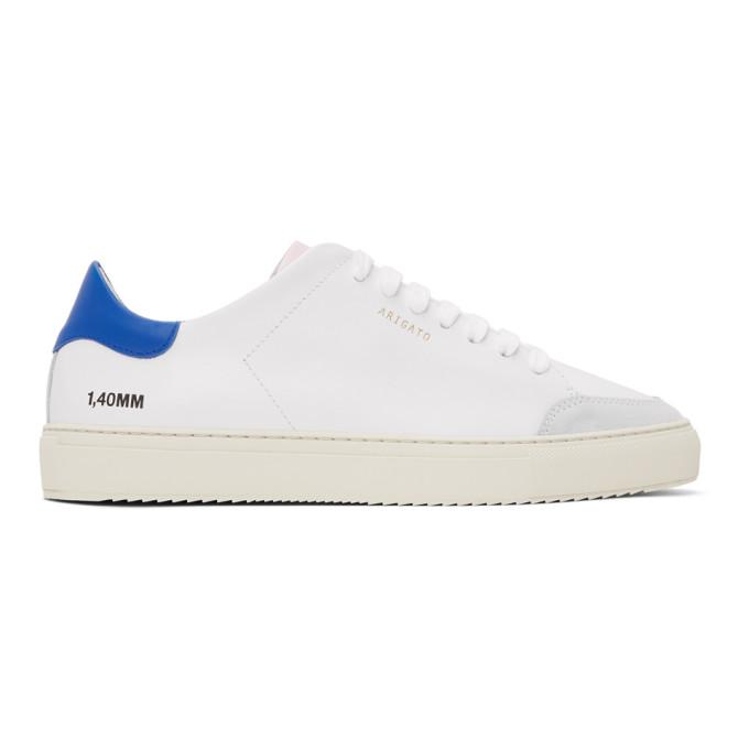 Axel Arigato White and Blue Clean 90 Triple Sneakers
