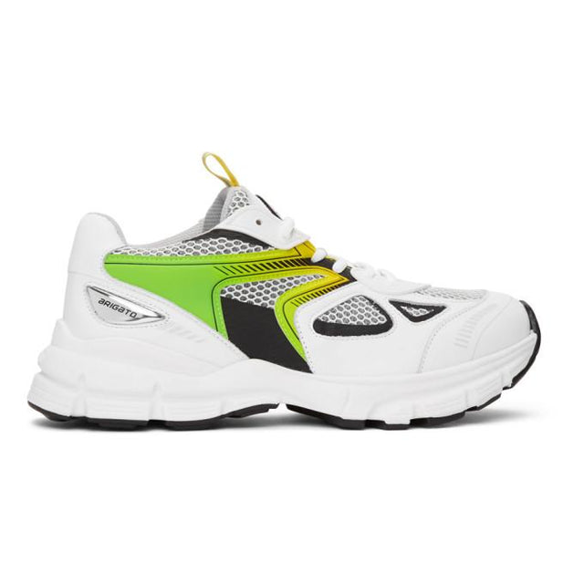 Axel Arigato White and Green Marathon HD Sneakers