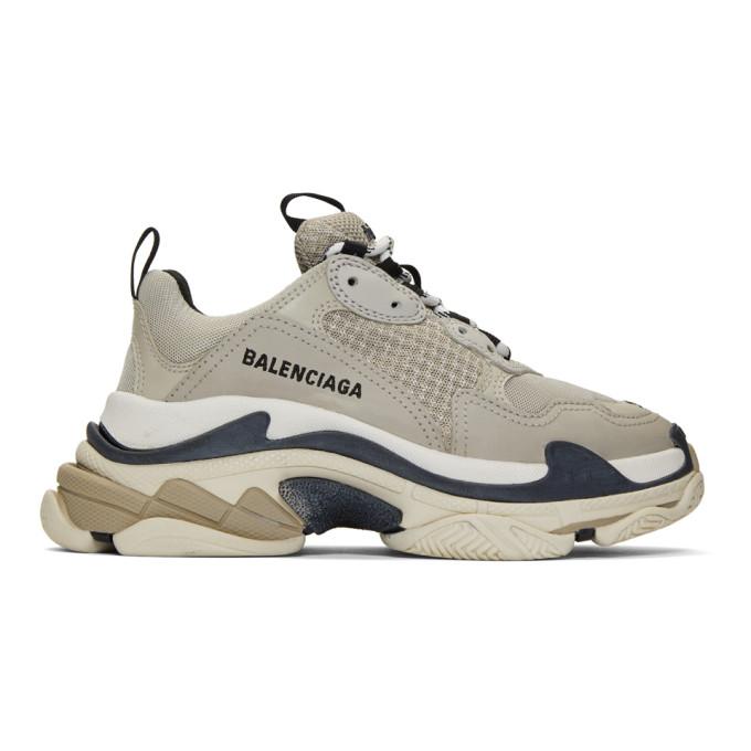 Balenciaga Beige Triple S Sneakers