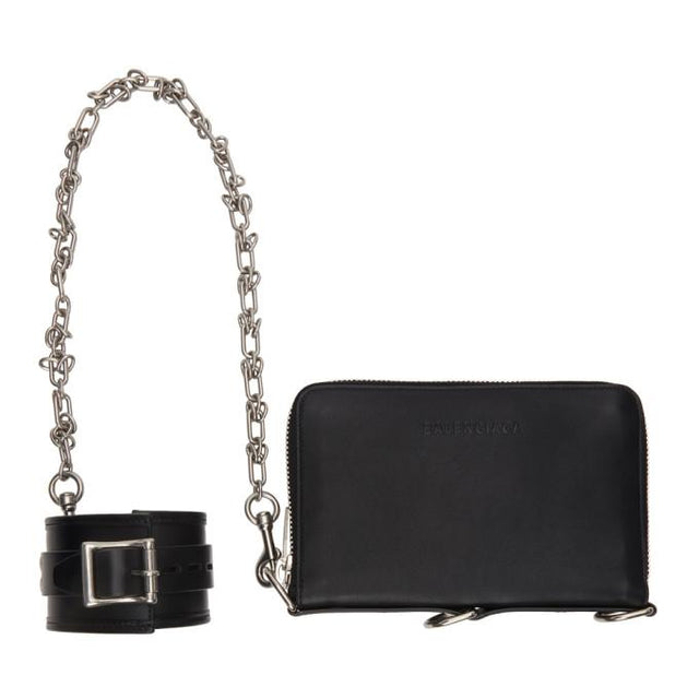 Balenciaga Black Chain Cuff Pouch