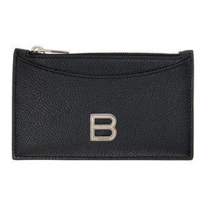 Balenciaga Black Hourglass Zip Card Holder