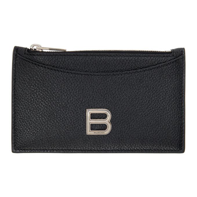 Balenciaga Black Hourglass Zip Card Holder